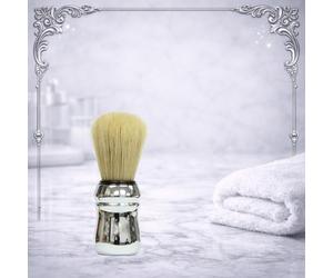 Large Chrome Shaving Brush with Stiffer Hogs Hair Bristles by PRORASO