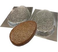 Large Chunky Easter Egg Shaped Chocolate Slab Bar Plaque Moulds 240g Set of 2
