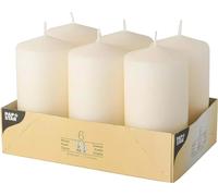 LARGE CHURCH PILLAR CANDLES IVORY WEDDINGS HOME FUN DECOR 60 X 115 MM PACK OF 6