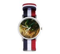 Large City Medusa Wrist Watches with Scale for Men Women Casual Braided Strap Easy Reader for Work Workout