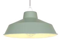 Large Classic Metal Pluto Pendant Shade 35cm (14inch) Diameter (Sage Green) - Easy Fit Pendant Shade
