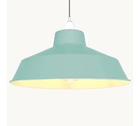 Large Classic Metal Pluto Pendant Shade 35cm (14inch) Diameter (Sage Green) (Light Blue)
