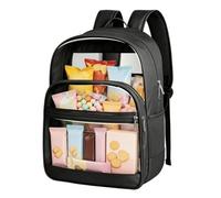 Large Clear Backpack PVC Waterproof Padded Straps Large Capacity