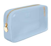 Large Clear Cosmetic Pouch, Travel Case by DANCOUR PARIS, Light Blue, Small