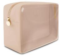DANCOUR Clear Makeup Bag Mini Makeup Bag for Purse Mini Bag Pouch Purse Clear Pouch Small Cosmetic Bag for Purse Cosmetic Pouch Clear Cosmetic Bag Travel Case Mini Pouch Travel Cosmetic Case, Beige,