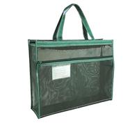 Large Clear Mesh Vinyl Bag with Handle and Zipper, Waterproof Art Storage Bag, A3 Poster Storage Tote for Painting Teaching Material Art Work