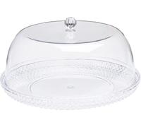 Large Clear Plastic Cake Plate with Lid Cupcake Pastry Food Storage Serving Display