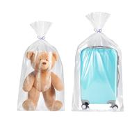 Large Clear Plastic Storage Bags - 6 Pack Clear Storage Bags (80x110cm 3pcs + 90x120cm 3pcs), Heavy Duty Suitcase Storage Bag, Giant Flat Plastic Bag for Furniture, Luggage, Comforter, Toys