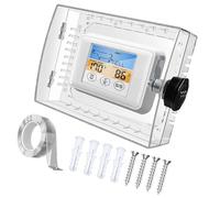 Large Clear Thermostat Guard Box with Combination Set Protector for Unauthorized Access Rental Property Guard