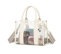 Large Clear Tote Bag for Women Clear Bag for Stadium Events Plasti Purse Shoulder Handbag for Sport, Concert, Work