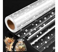 Large Clear Wrapping Paper for Hamper Florist Cellophane Wrap 80cm ×30m