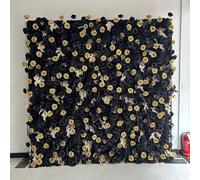 Large cloth-based artificial Rose Hydrangea flower wall,handmade plant background wall, for shopping mall window/wedding background/Photography decoration(B,1 * 2m/3.28 * 6.56FT)