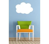 Large Cloud Decorative Vinyl Wall Art Sticker Decal Mural. Home, Wall Decor, Mirror, Window, Car. Colour Blocking (20cm Wide x 13.3cm high, Yellow)