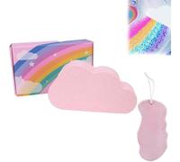 Large Cloud Rainbow Bath Bombs, Colorful Bubble Bath Fizz Set, Essential Oil Fizzer, Natural and Organic Bubble Bombs for Kids & Adults, Birthday, Party & Easter Gift (Pink)