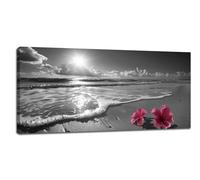 Large Coastal Beach Canvas Wall Art for Living Room Sunrise Oversized Wall Decor Pictures Nature Seascape Print Black and White Ocean Painting Modern Home Artwork Office Bedroom Dining Room 60"x30"