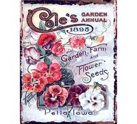 large COLES GARDEN ANNUAL GARDENING METAL WALL SIGN RETRO VINTAGE STYLE LARGE 12X16in 30x40cm pub bar games room man cave wall art garden shed potting flowers seeds