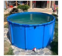 Large Collapsible Above Ground Pool - Durable Canvas Koi Pond with Steel Frame for Outdoor Water Storage, Fish Farming, Kids & Pets Wading, Garden Irrigation, Easy Assembly (13.1x3.3 ft)