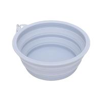 Large Collapsible Dog Bowl 2 Pack, 1000 ml Travel Dog Cats Foldable Water Bowl, Pet Feeding Watering Dish with Carabiner, Food Grade Silicone BPA Free (Blue,1000ML)