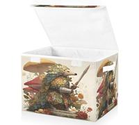 Large Collapsible Fabric Storage Bins with Lids 16.5*12.6*11.8in Pangolin Knight Wearing Armor Made Of Leaves Defending A Mushroom Castle Jim Henson's Labyrinth Fa Foldable Storage Boxes Organizer C