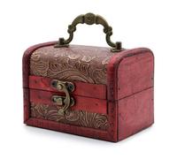 Large Colonial Style Decorative Storage Box Floral Embossed Design