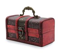 Large Colonial Style Decorative Storage Box Gold Panel Finish