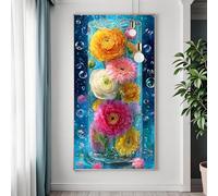 Large Color Diamond Art Kits Adults, 5D Diamond Painting Flower Crystal Art Kits for Adults Beginner, DIY Square Full Drill Gem Painting Canvas Arts and Crafts Pictures for Room Decor 30x60 cm J-4