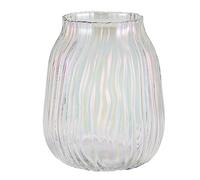 Large Colored Modern Glass Vase Irised Crystal Clear Glass Vase 21cm for Decorative Home Office Centerpieces Flowers Décor(Colored 21cm)