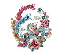 Large Colorful Phenix Birds Patch, Phoenix Peony Embroidered Sew On Patch for DIY Clothing Jeans Cusion Sewing Crafts
