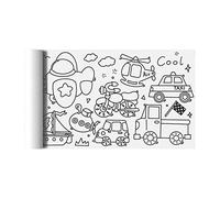 Large Coloring Paper Roll with Tear Off Line Colorable for Birthday Home Dinosaur Transport
