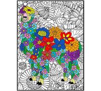 Large Coloring Poster for Adults and Kids - Llama Giant Coloring Posters for Wall - Huge Pages for Family Group Office - Jumbo Size Flowers to Color for Classroom - Big Sheet on Floor Table