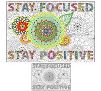 Large Coloring Posters for Adults and Kids - Giant Coloring Poster Motivational - Jumbo Wall Poster Coloring - Huge Adult Coloring Poster Size - Big Coloring Poster for Classroom Office Team Work