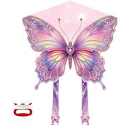 Large Colourful Butterfly Kite Dragon Single Line Easy Flyer Easy to Fly Includes 100 m Kite Line Long Tail for Beach Park Kite Festival Outdoor Activities for Beginners Adults