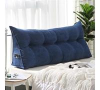 Large Comfy Headboard Cushion Pillow Soft Lumbar Support for Beds & Sofas Wedge Reading Pillow for Maternity & Back Support 80x50x20cm