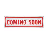 Large Coming Soon Banner - Open Sign for Business - Coming Soon Sign Decorations for Outside Storefronts, Retailers, Shops, Food Trucks, Events, Fairs, Restaurants and Cafe 2x6 ft