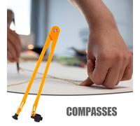 Large Compass for Drawing Circles - Multipurpose Drafting Compass Drawing Tool - Compact Math Geometry Tools for Teacher Designer Carpenters