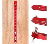 Large Compass for Drawing Circles, Portable Aluminum Alloy Compass Woodworking Arc Circle Drawing Ruler, Metric/British Carpenter Fixed-Point Marking Gauge Circle Marking Woodworking Compass Tool