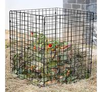 Large Compost Bin Outdoor, Square Mesh Garden Wire Compost Bin for Stacking Leaves and Yard Waste 36X36X28 Inches