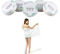 AIDGY Large Compressed Towel 42 x 27 inch Disposable Cotton Bath Towels Portable Light and Reusable Suitable for Hiking Camping Beach Swimming and Traveling (5 PCS)