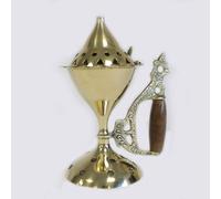 Large Cone Burner With Handle Gold