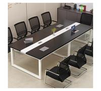 Large Conference Table for 10-12 People Sturdy Metal Frame Durable & Wear-Resistant Perfect for Office Meetings Collaborative Work & Group Discussions (160x100x74cm)