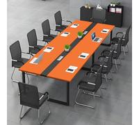 Large Conference Table for 6-20 People - RectanguMeeting Desk with Cable Management Adjustable Feet Easy Assembly - Perfect for Business Meetings & Collaborations (Chairs Not Included)