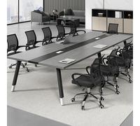 Large Conference Training Table for 610 People 60x40mm Thick Steel Frame Durable & Strong LoadBearing Ideal for Home Office & Business Meetings (Grey 180x80cm)