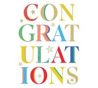 Large Congratulations Card, Colour Text - A4 Size - Regal Publishing