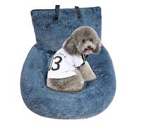 Large Console Dog Car Seat | Detachable Soft Plush Dog Car Seat Bed - Pet Safety Carrier And, Washable Travel Carrier Bed With Leash And Strap For Front And Back Seats