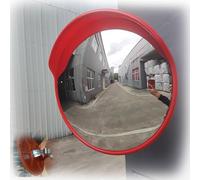 Large Convex Corner Mirror - 32" Adjustable Wide Angle Safety Mirror for Shop Driveway Garage - Traffic Blind Spot & Curved Fish Eye Mirror for Enhanced Visibility