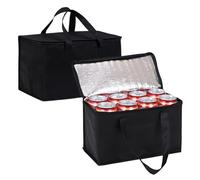 Large Cooler Bag, 2 PCS Insulated Picnic Lunch Bag, Thermal Food Delivery Bag, Insulated Bags, Foldable Cooler bag for Camping, Travel, BBQ size 28 x 14 x 17 cm 7-10L