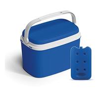 Large Cooler Box Camping Beach Lunch Picnic Insulated Food Freezer Box With 3 Ice Packs (Blue)