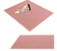 Large Coral Velvet Baby Play Mat , Area Rug - Playmat for Floor with Non-Slip Backing for Crawling Play 2 cm Thicken Baby Crawling Mats Machine Washable Crawling Mat for Babies and Toddlers Infants