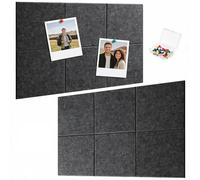 Large Cork Board 30x30 Alternative, 12Pack Felt Bulletin Board,Felt Bulletin Board with Removable Adhesive Tabs, with 35 Pushpins, for Display, Home, Cork Boards for Walls Photos Memos, Office Decor