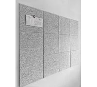Large Cork Board Alternative - 12-Pack Felt Wall Tiles with Safe Removable Adhesive Tabs, Cork Wall Tiles Bulletin Board Home Office Essentials - Marble